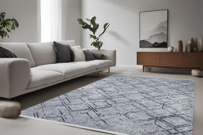 Geometric Frost 1 Washable Rug