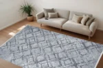 Geometric Frost 1 Washable Rug