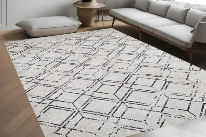 Geometric Frost 3 Washable Rug