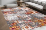 Fiery Cascade Washable Rug