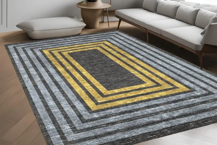 Modern Layers Washable Rug