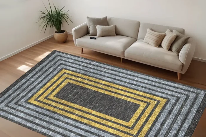 Modern Layers Washable Rug