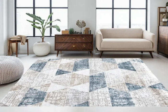 Geo Textures 1 Washable Rug